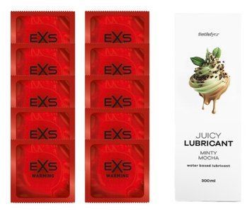 Комплект: EXS Warming 10шт. + Лубрикант Satisfyer Minty Mocha 300 мл SOS11403 фото