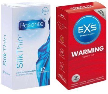 Набор с Pasante Silk Thin 12 шт + EXS Warming, 12 шт SOS8107 фото