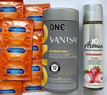 Набір 22 шт ONE Vanish + Pasante Warming + System JO Aromatix  Strawberry 120 мл SOS1679 фото