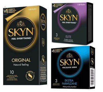 Набор: Skyn ​​Elite 3 шт. + Skyn ​​Extra Lube 3 шт. + Skyn ​​Original 10 шт. SOS11844 фото