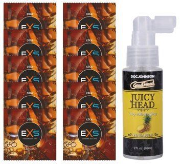 EXS CRAZY COLA 10 шт + Doc Johnson &ndash; Juicy Head Pineapple (59 мл) SOS14089 фото
