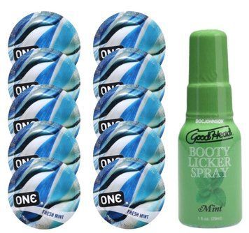 Комплект ONE Fresh Mint 10 шт + Doc Johnson &ndash; Mint, 29 мл SOS13789 фото