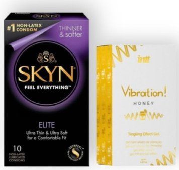 SKYN Elite 10 шт +  Intt Vibration Honey (15 мл) SOS6910 фото