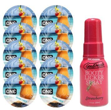 Комплект ONE Island Punch 10 шт + Orgie Oral Ease Deepthroat &ndash; М&rsquo;ятний, 15 мл SOS13839 фото