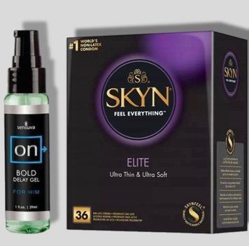 SKYN Elite, 36 шт + Пролонгатор Sensuva - ON Bold (29 мл) SOS5250 фото