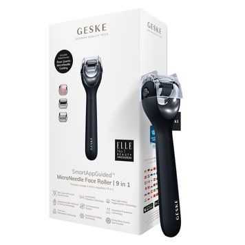 Электронный роллер для лица с микроиглами GESKE MicroNeedle Face Roller 9в1 black HB0190 фото
