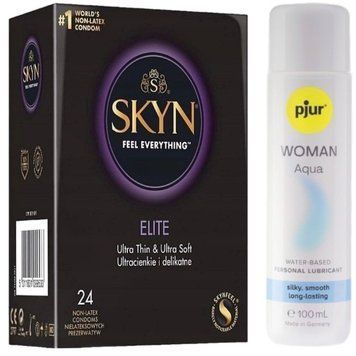 Комплект SKYN Elite 24 шт + pjur Woman Aqua 100 мл SOS13297 фото