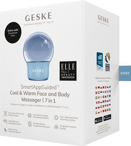 Масажер для обличчя і тіла GESKE Cool&Warm Face and Body Massager 7в1 aquamarine HB0296 фото
