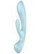 Двосторонній вібратор-кролик Satisfyer Triple Oh Light Blue, 3 мотори, руків&rsquo;я-масажер SO7781 фото 2