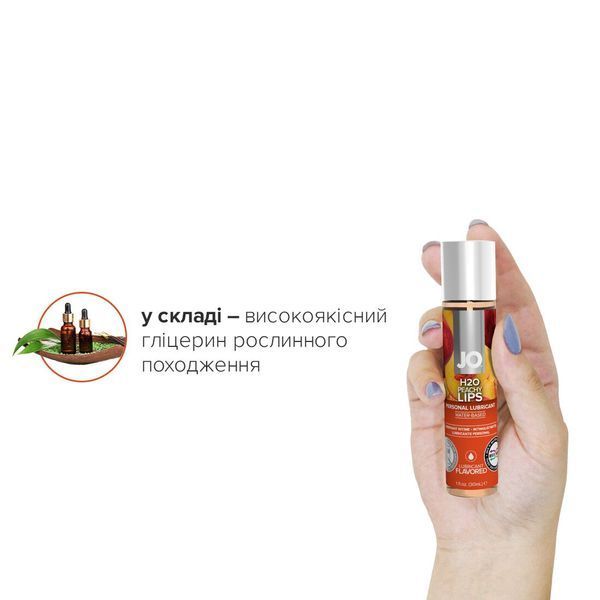 Смазка на водной основе System JO H2O &mdash; Peachy Lips (30 мл) без сахара, растительный глицерин SO1476 фото