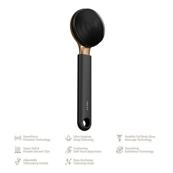 Ультразвуковая щетка для всего тела GESKE Sonic Full-Body Brush&Intensive Exfoliator 8в1 gray HB0375 фото