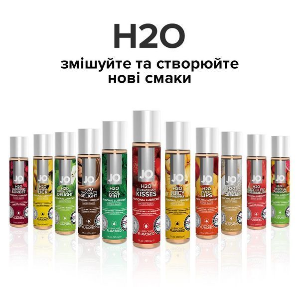 Смазка на водной основе System JO H2O &mdash; Strawberry Kiss (30 мл) без сахара, растительный глицерин SO1469 фото
