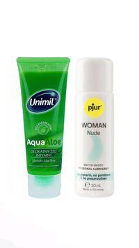 Набор лубрикантов Unimil Aloe 80 мл + pjur Woman Nude 30 мл LB153 фото