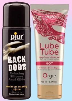 Набор лубрикантов pjur backdoor anal Relaxing jojoba silicone 30 мл + LUBE TUBE HOT, 150 мл ORGIE LB841 фото