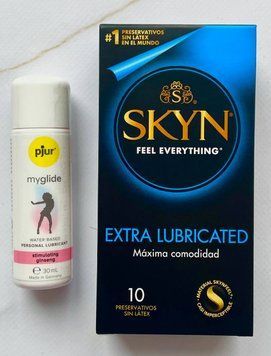 Комплект Skyn ​​Exstra Lube 10 шт + Возбуждающая смазка pjur my glide 30 мл SOS1430 фото