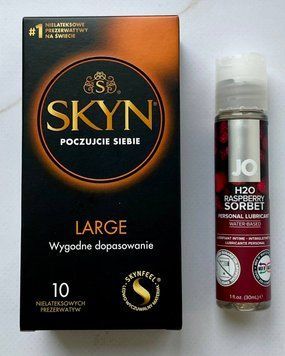 Комплект Skyn Large 10 штук - Лубрикант System JO H2O &mdash; Raspberry Sorbet (30 мл) SOS2818 фото