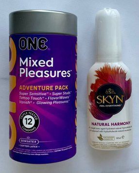 Комплект Mixed Pleasures 24 шт + Лубрикант на водній основі SKYN NATURAL HARMONY, 80 мл SOS1236 фото