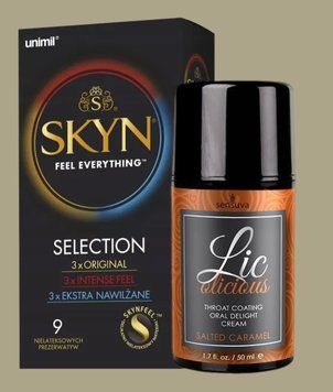 Набір Skyn Selection 9 шт + Гель Sensuva - Lic-o-licious Salted Caramel (50 мл) SOS5062 фото