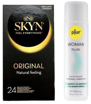 Комплект SKYN Original 24 шт + Pjur Woman Nude 100 мл  SOS13248 фото
