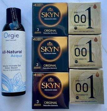 Набор 18 шт OLO Лед и Пламя 001 + Skyn ​​Original + Лубрикант ALL-NATURAL Acqua 150 мл Orgie SOS3832 фото