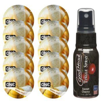 Комплект ONE BananaSplit 10 шт + Doc Johnson Spray - Sweet Cherry (29 мл) SOS13739 фото