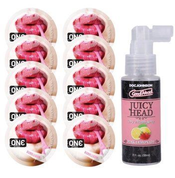Комплект ONE Bubblegum 10 шт + Doc Johnson GoodHead Juicy Head Pink Lemonade (59 мл) SOS13890 фото