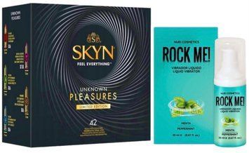 Набір з SKYN Pleasures (42 шт) + Рідкий вібратор ROCK ME! Mint Flavor (20 мл) від Nuei  SOS10042 фото