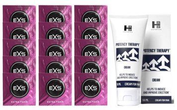 Комплект EXS Extra Thick 15 шт + Potency Therapy Cream 50 мл SOS14744 фото
