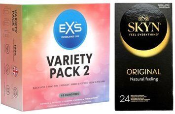 Набір з SKYN ORIGINAL 24 ШТ. + EXS Variety pack 2, набір 48 штук SOS7924 фото