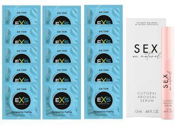 Комплект EXS Air Thin 15 шт + Bijoux Indiscrets Sex au Naturel SOS14801 фото