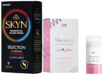 Набор из SKYN Selection (9 шт) + Жидкий вибратор Intt Vibration Cotton Candy (15 мл) SOS9696 фото