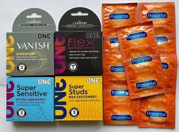Набір 22 шт ONE Vanish, Sensitive, Flex, Super Studs + Pasante Warming SOS1480 фото