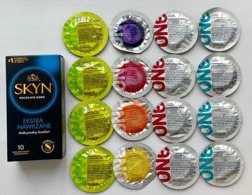 Комплект 26 штук SKYN Extra Lube + ONE Color Sensations, Extreme Ribs, Pleasure plus, Glowing Pleasures SOS2230 фото