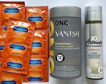 Комплект 22 шт ONE Vanish + Pasante Warming + System JO Aromatix Vanilla 120 мл SOS1680 фото