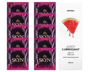 Комплект SKYN CHERRY 10 шт. + Лубрикант Satisfyer Juicy Lubricant Melty Melon 300 мл SOS12596 фото