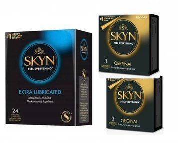 Набір: SKYN Extra Lube 24 шт. + Skyn Original 9 шт. SOS11795 фото