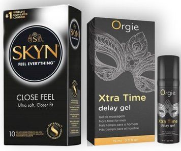 Набір з SKYN Close Feel (10 шт) + Пролонгатор Orgie X-TRA TIME (15 мл)  SOS8925 фото