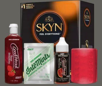 Комплект SKYN Large, 36 шт + Набір для мінету Doc Johnson GoodHead Fundamentals Kit SOS5446 фото