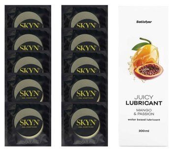 Комплект SKYN Pina Colada 10 шт. + Лубрикант Satisfyer Juicy Lubricant Mango & Passion 300 мл SOS12546 фото