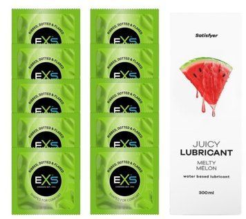 Комплект: EXS EXTREME 10 шт. + Лубрикант Satisfyer Melty Melon 300 мл SOS11504 фото