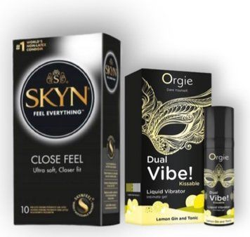 SKYN Close Feel 10 штук + Orgie Dual Vibe! Lemon Gin And Tonic 15 мл SOS6761 фото
