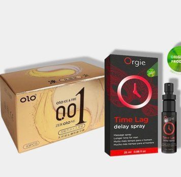 OLO 0.01 Ice Durable Gold 10 шт + Пролонгатор Time Lag, 25 мл. ORGIE  SOS5957 фото