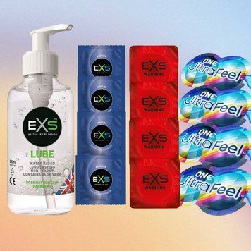 Комплект 18 штук EXS+ONE - Лубрикант EXS Aloe, 250 мл (прозорий) SOS4770 фото