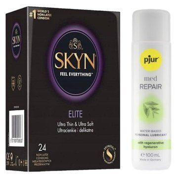 Комплект SKYN Elite 24 шт + pjur MED Repair Glide 100 мл SOS13298 фото