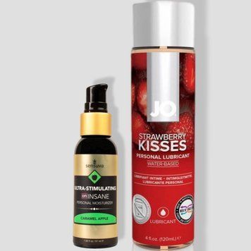 Sensuva Ultra-Stimulating On Insane Caramel Apple (57 мл) + JO Strawberry Kiss (120 мл) LB243 фото