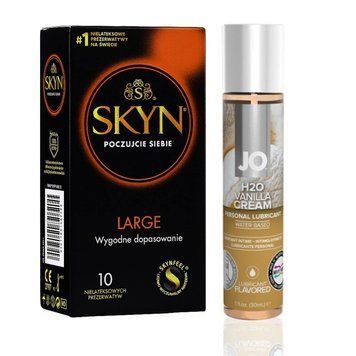 SKYN Large 10 шт + Лубрикант System JO H2O &mdash; Vanilla Cream(30 мл) SOS4820 фото