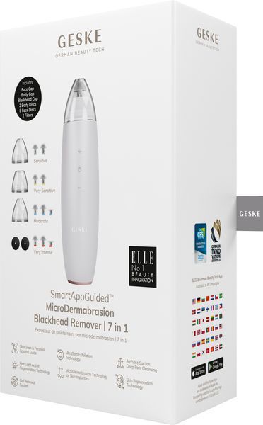 Микродермабразионное устройство для удаления черных точек GESKE MicroDermabrasion Blackhead Remover 7в1 starlight HB0573 фото