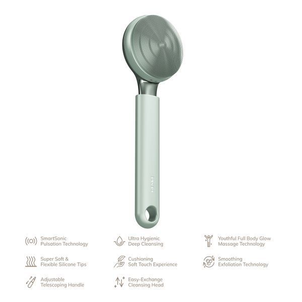 Ультразвуковая щетка для всего тела GESKE Sonic Full-Body Brush&Intensive Exfoliator 8в1 green HB0376 фото