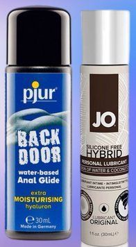 Набор лубрикантов pjur backdoor Comfort water glide 30 мл + System JO Silicone Free Hybrid ORIGINAL (30 мл) LB422 фото