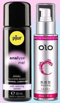 Набор лубрикантов pjur analyse me! Relaxing jojoba silicone 30 мл + OLO 60 мл (согревающий) LB642 фото
